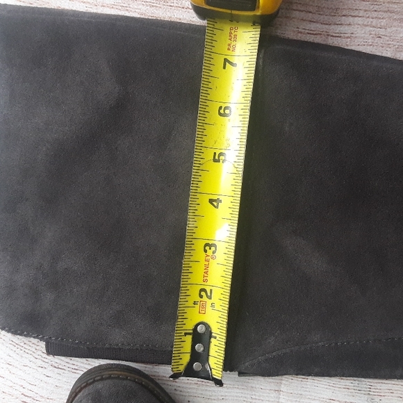 Lucky Brand Rayla gray suede over the knee stacked heel boots - Picture 14 of 14